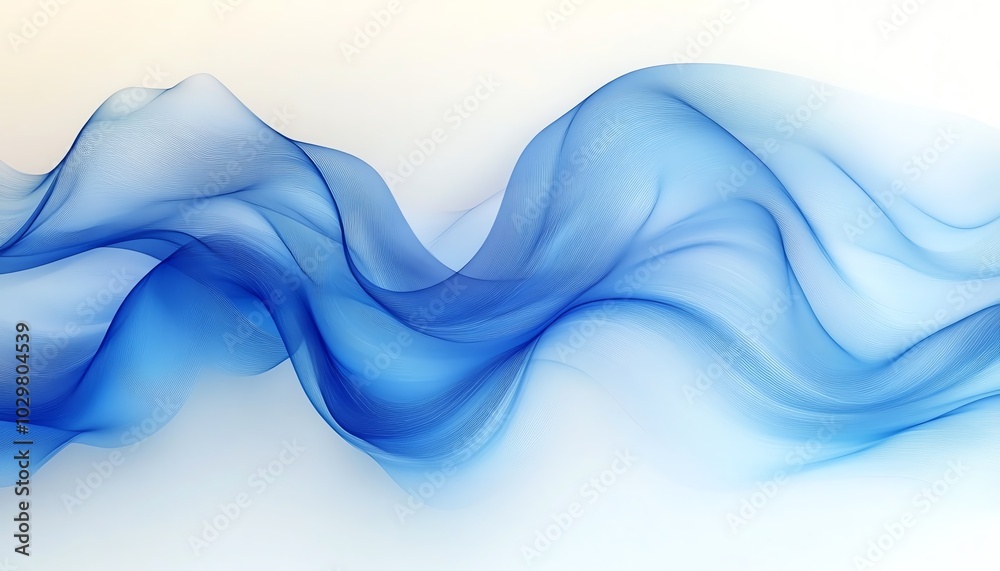 Aufkleber Contemporary tech background with flowing blue abstract lines that define direction and create a sense of motion and energy