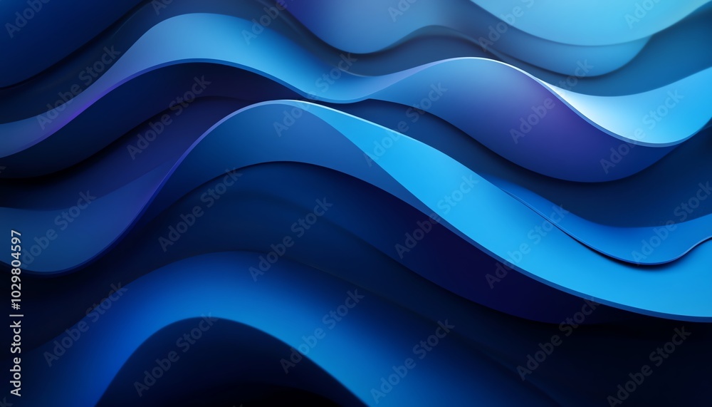 Aufkleber contemporary tech background with flowing blue abstract lines that define direction and create a sen