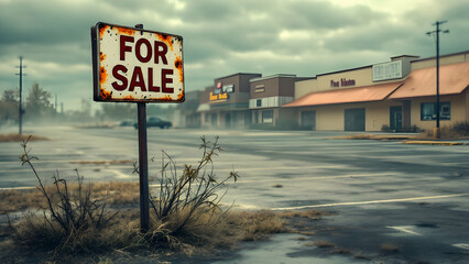 Abandoned Storefront For Sale in Grimy Setting
