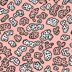 Abstract black shapes in the background