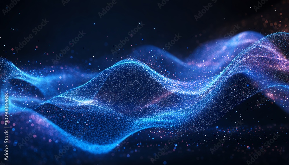 Aufkleber modern tech background featuring blue abstract lines that symbolize direction and movement, creating