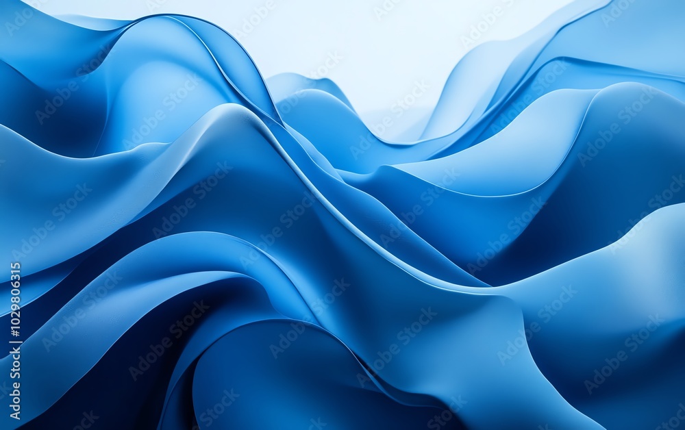 Poster sophisticated abstract blue banner for a tech site, featuring modern graphics and a minimalist desig