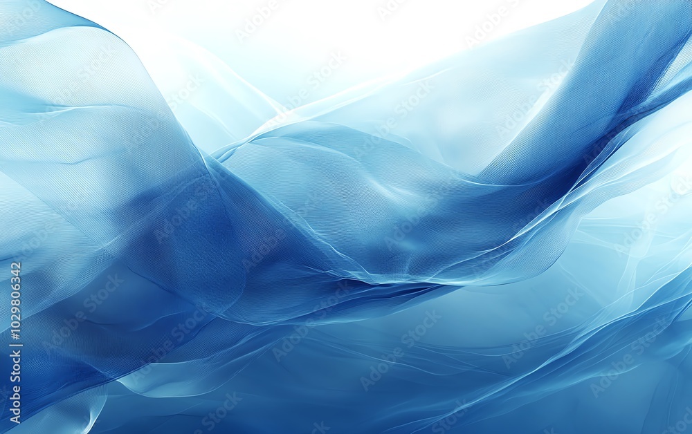 Poster sophisticated abstract blue banner for a tech site, featuring modern graphics and a minimalist desig
