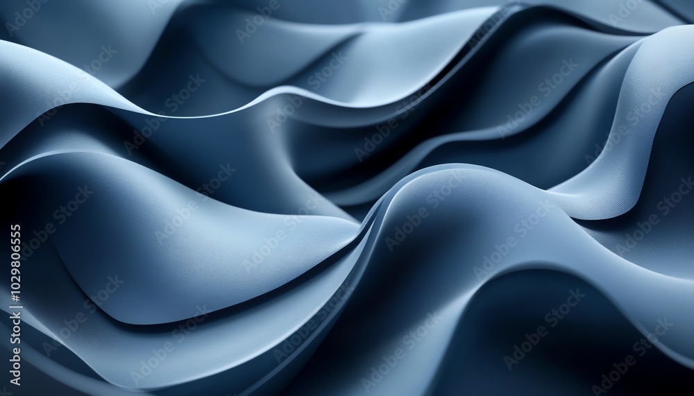 Poster stylish abstract blue banner for a tech website, showcasing flowing lines and geometric patterns for