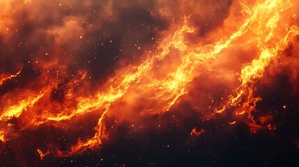 Fototapeta premium fire and smoke in the sky.