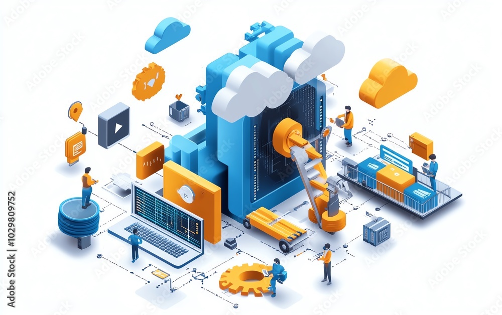 Aufkleber Building scalable and adaptable microservices to foster flexible software solutions, essential for success in modern development practices