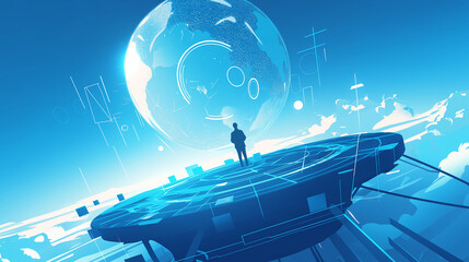 Envisioning the Future of Business with Cutting-Edge Technology: Artificial Intelligence, Blockchain, and Augmented Reality Driving Efficiency and Profitability in a Sleek, Minimalist Design