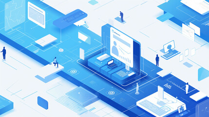 Envisioning the Future of Business with Cutting-Edge Technology: Artificial Intelligence, Blockchain, and Augmented Reality Driving Efficiency and Profitability in a Sleek, Minimalist Design