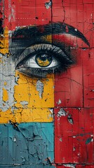 Intense Gaze: A Street Art Portrait of an Eye