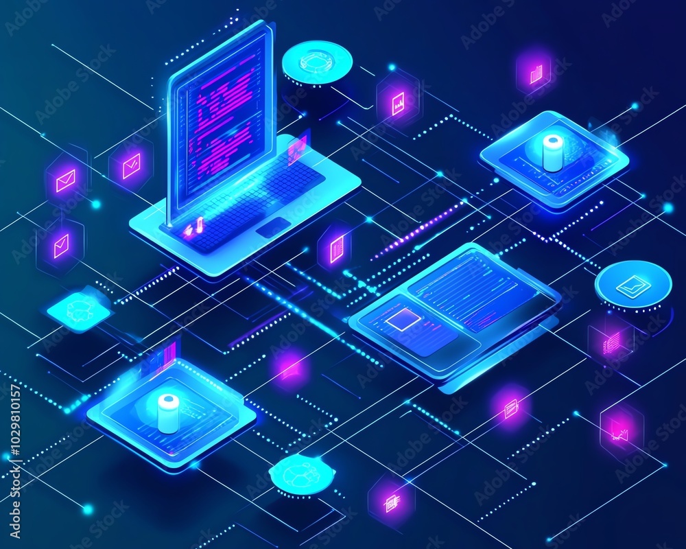 Leinwandbilder Designing scalable and adaptable microservices solutions to enhance flexibility in modern software development, ensuring success in contemporary practices