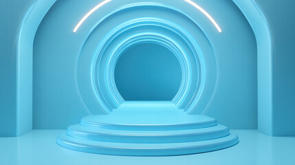 Obraz premium 3D Mech Style C4D Science Fiction Technology Exhibition Background 