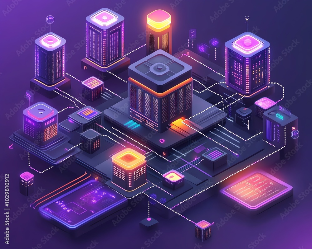 Aufkleber Scalable microservices architecture designed for modern software solutions, enabling adaptability and seamless integration in current development strategies