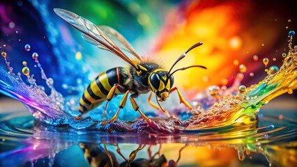 vibrant splash of colors