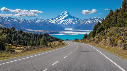 Fototapeta premium A photo of the South Island's iconic Tasman Glacier