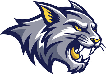 wolf head mascot logo illustration design 