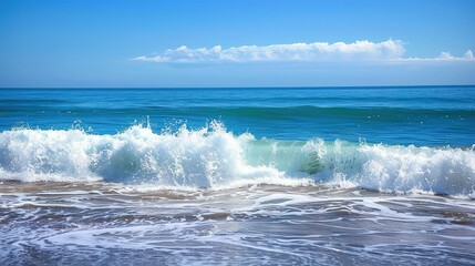 Fototapeta premium Diverse Palette Unveiled: Exploring Ocean’s Splendor Through Shimmering Waves