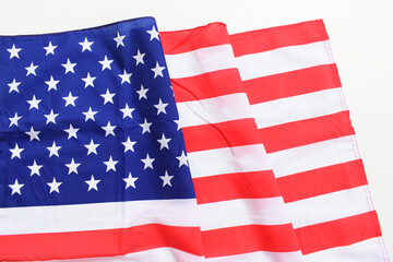 Obraz premium american wave flag isolated on white background, USA