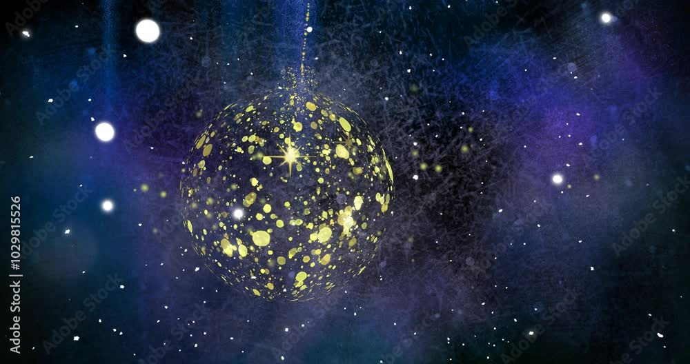 Canvas Prints glowing particles forming sphere animation over cosmic background