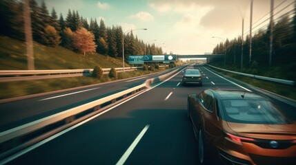 Car Driving On Highway