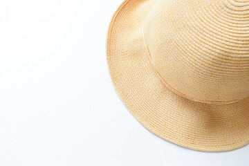 brown hat isolated on white background, vintage cloth style