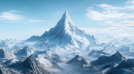 Fototapeta premium view of the Himalayas in the morning.
