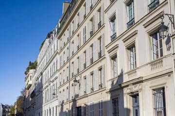 Paris, beautiful facades in the 7e arrondissement