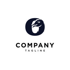 letter O Emu bird logo icon Vector