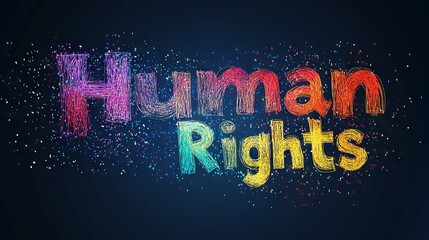 Fototapeta premium Human Rights Day concept. Background with text Human Right