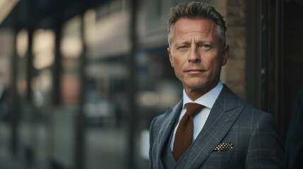 Fototapeta premium Portrait of a Man in a Suit