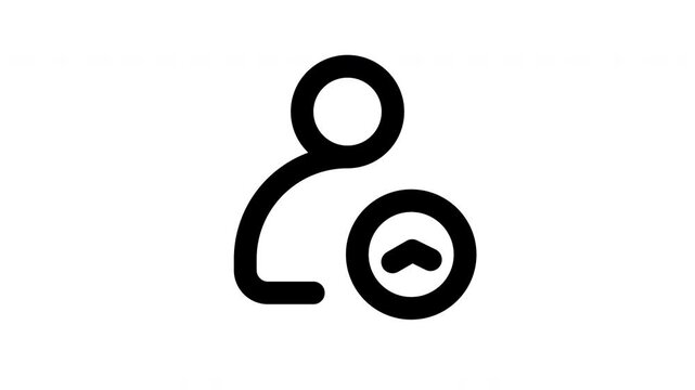 People Up line icon of for modern concepts, web and apps on white background. Motion graphic.