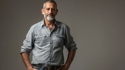 Fototapeta premium Portrait of a Middle-Aged Man