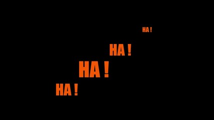 Hahaha text speech expression letters laugh symbol text animation on background. Animated of ha ha ha comic sound effect laugh expression symbol. - Powered by Adobe