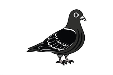 pigeon vector,  icon vector illustration, pigeon silhouette of a pigeon isolated on a white background, eps, png, svg,  vector,