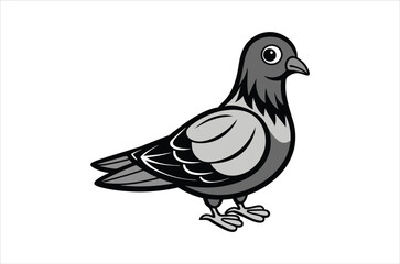 pigeon vector,  icon vector illustration, pigeon silhouette of a pigeon isolated on a white background, eps, png, svg,  vector,