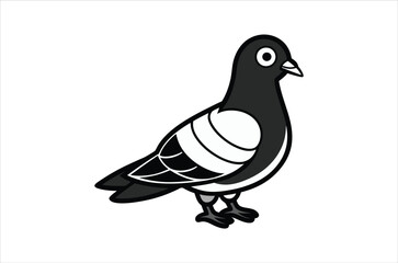 pigeon vector,  icon vector illustration, pigeon silhouette of a pigeon isolated on a white background, eps, png, svg,  vector,