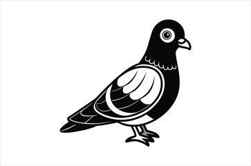 pigeon vector,  icon vector illustration, pigeon silhouette of a pigeon isolated on a white background, eps, png, svg,  vector,