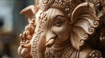 Eco-Friendly Ganesha Sculpture Close-Up