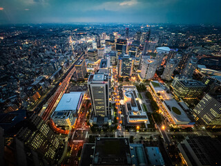 Yokohama view from Landmark tower in Kanagawa, Yokohama, Japan