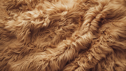 Soft Fluffy Brown Faux Fur Texture Background