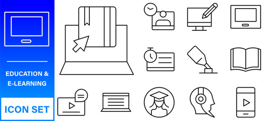 Back to school icon set with 50 different vector icons related with education, success, academic subjects and more.