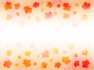 紅葉したかえでの背景イラスト
