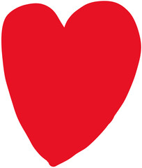 red heart isolated on white