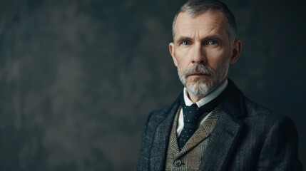 Obraz premium Portrait of a man with a beard looking at the camera