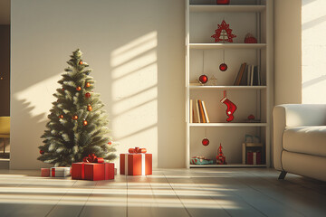 クリスマスツリーとプレゼントボックス