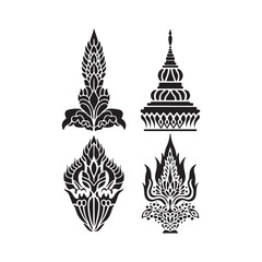 thai traditional pattern set for design 