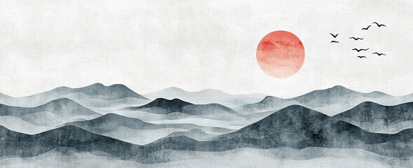 Ink landscape illustration