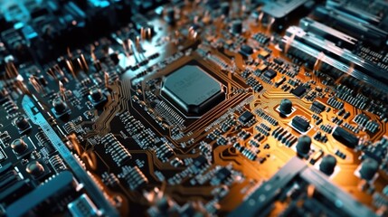 Obraz premium Circuit Board Close Up