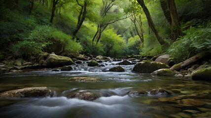 Fototapeta premium river in the forest