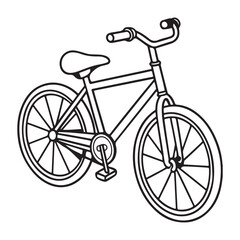 Bicycle vector silhouette image of a table on a white background