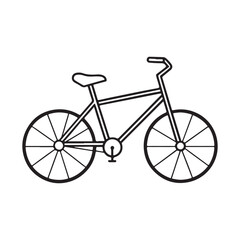 Bicycle vector silhouette image of a table on a white background